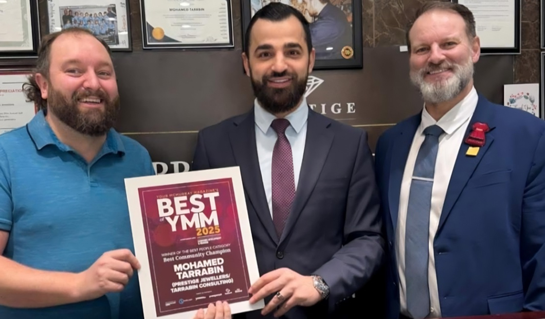 Mohamed Tarrabin honored as 2025 Community Champion in Fort McMurray.